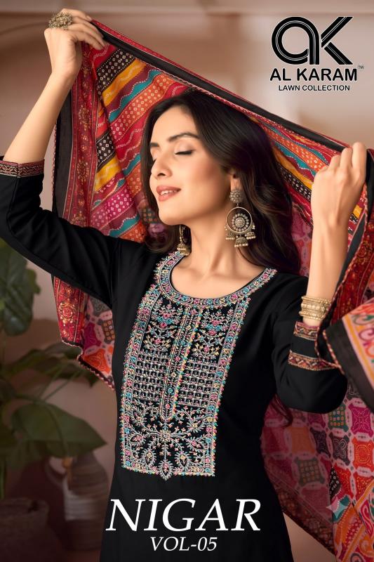 Al karam nigar vol 5 dress materials wholesale